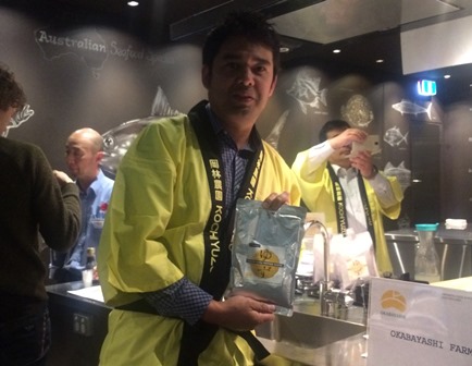 ユズジュースなどを紹介した岡林農園（高知県）